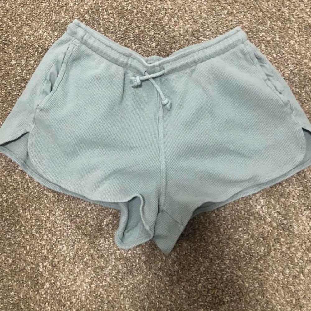 Brandy melville sage thermal shorts waffle